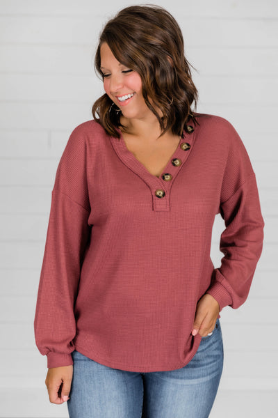 See The Beauty In Me Dark Mauve Blouse