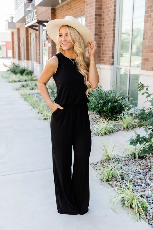 So Much Love Black Jumpsuit