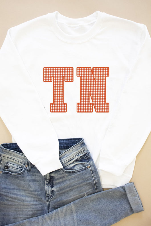 State Letters Applique Sweatshirt