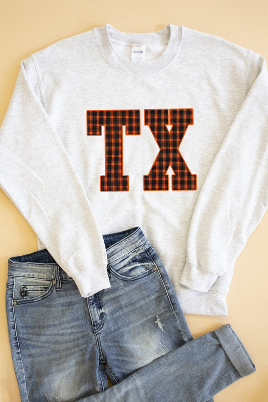 State Letters Applique Sweatshirt