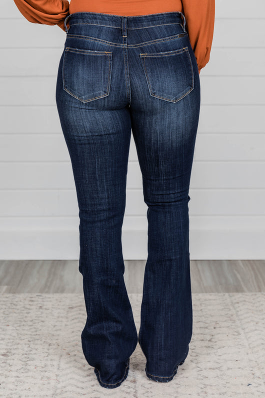 The Sabrina Dark Wash Flare Jeans