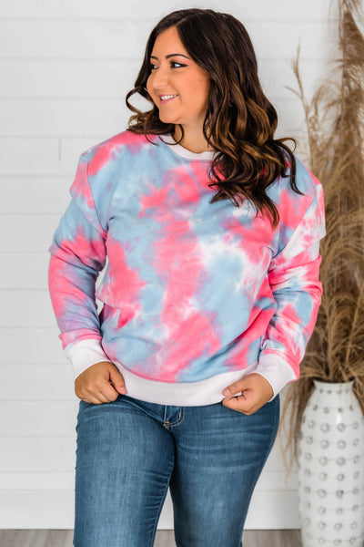 The Way It Is Coral Tie Dye Pullover FINAL SALE