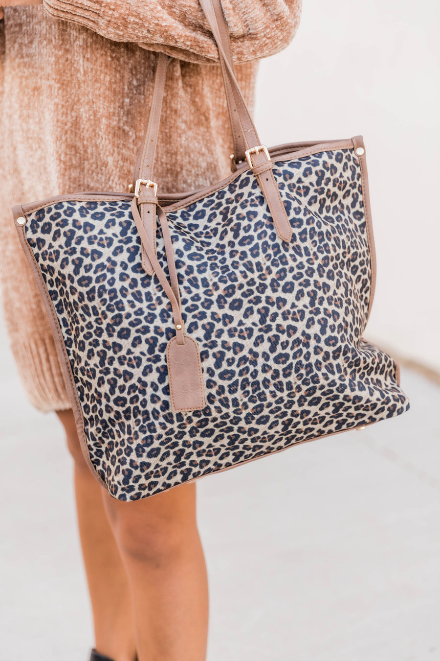Totally Unique Animal Print Brown Tote