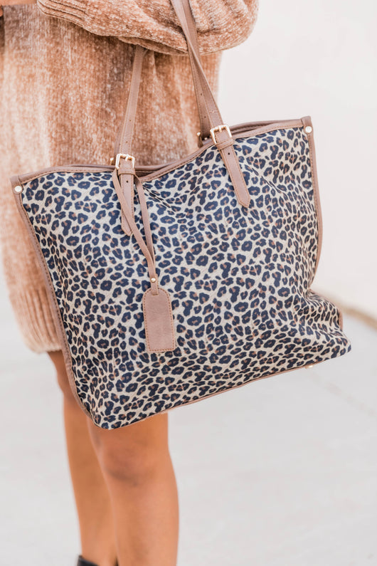 Totally Unique Animal Print Brown Tote