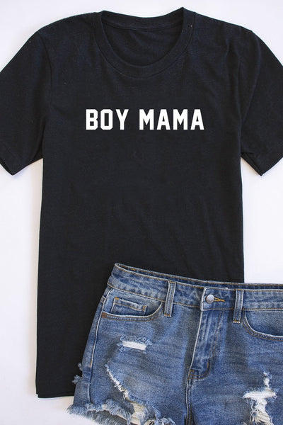 Boy Mama Graphic Tee Black