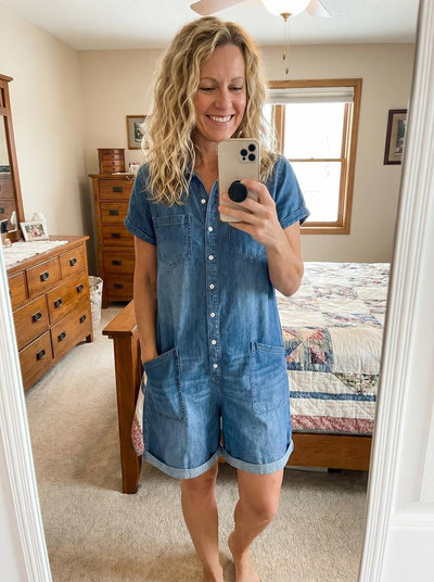 Capri Denim Romper