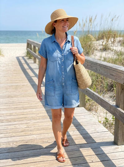 Capri Denim Romper