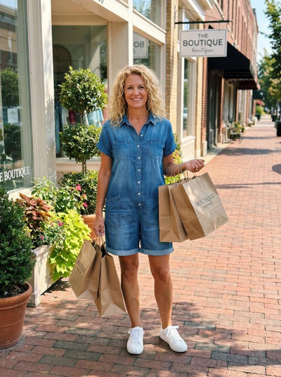 Capri Denim Romper