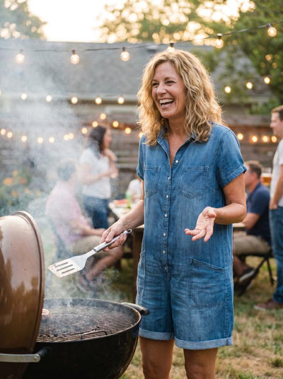 Capri Denim Romper