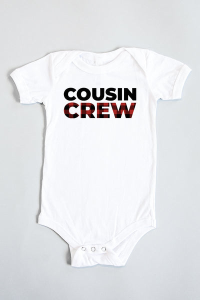 Cousin Crew Graphic White Onesie