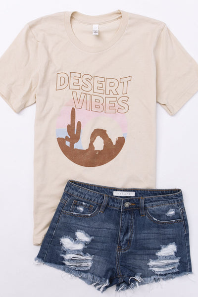 Desert Vibes Graphic Soft Cream Tee