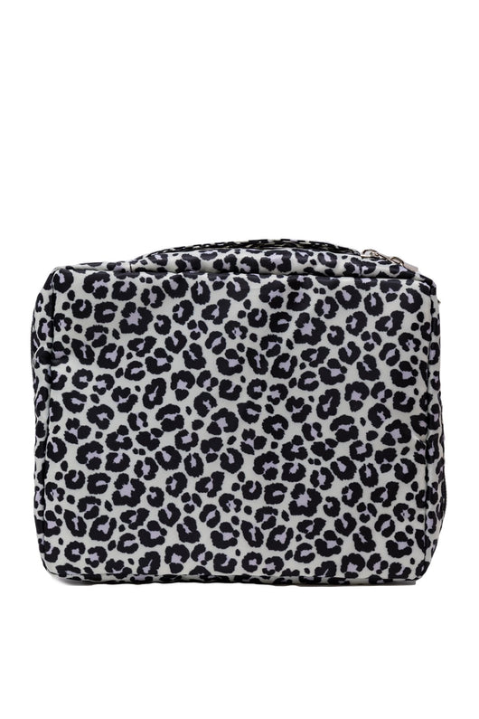 Change Up My Look Grey Animal Print Makeup Bag