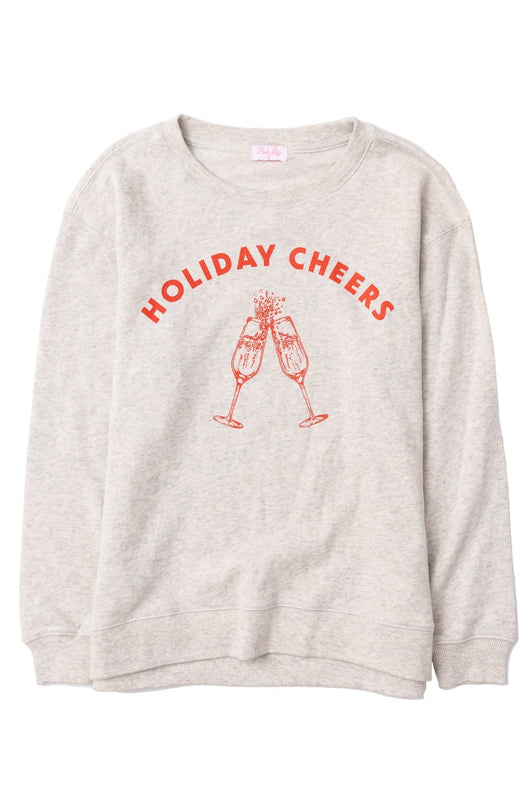 Holiday Cheers Heather Sand Graphic Sweatshirt