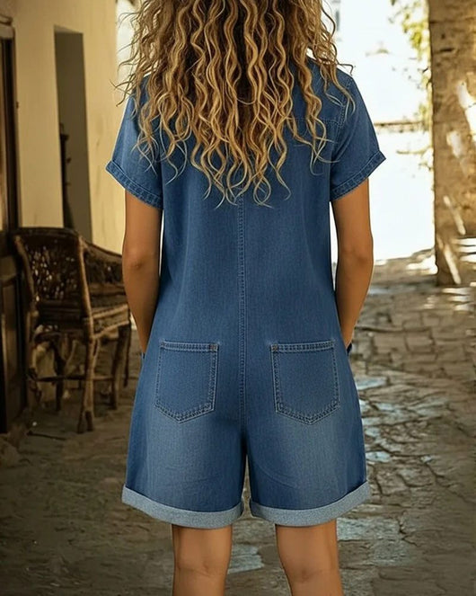 Capri Denim Romper