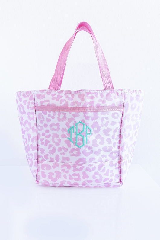 Grab And Go Animal Print Pink Lunch Bag