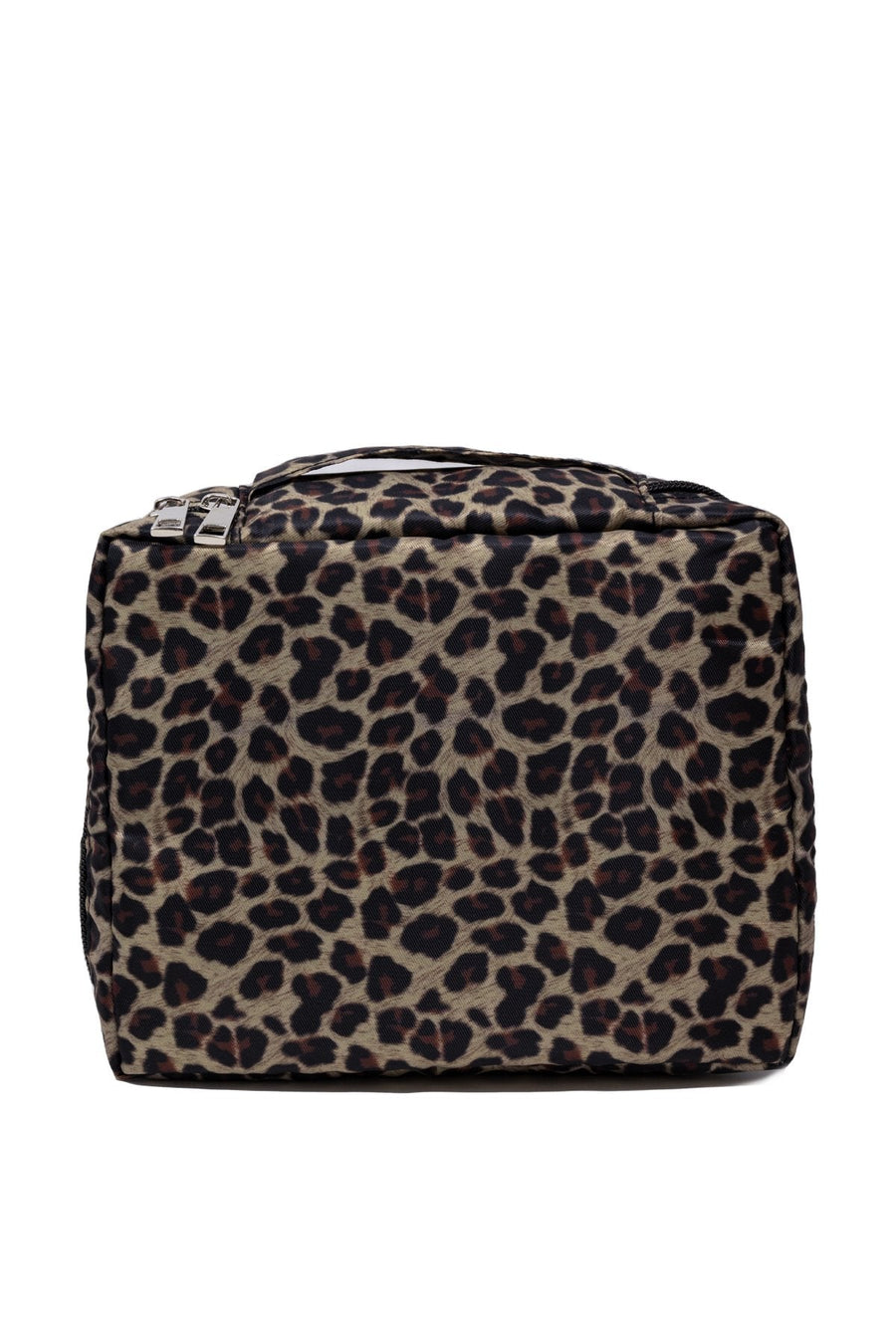Change Up My Look Brown Animal Print Makeup Bag