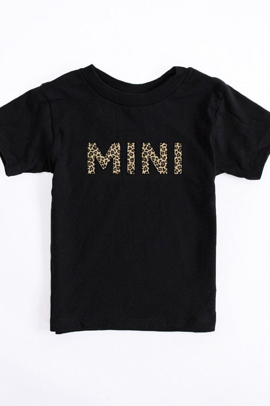 Mini Animal Print Toddler Tee Black