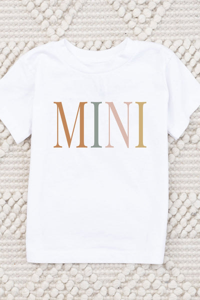 Mini Vintage Multi White Graphic Baby Tee